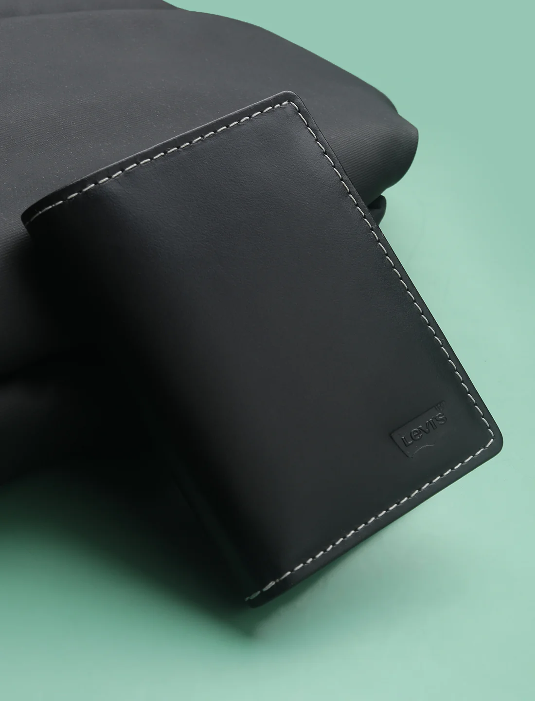 Men's Black Solid Card Holder - Image 2