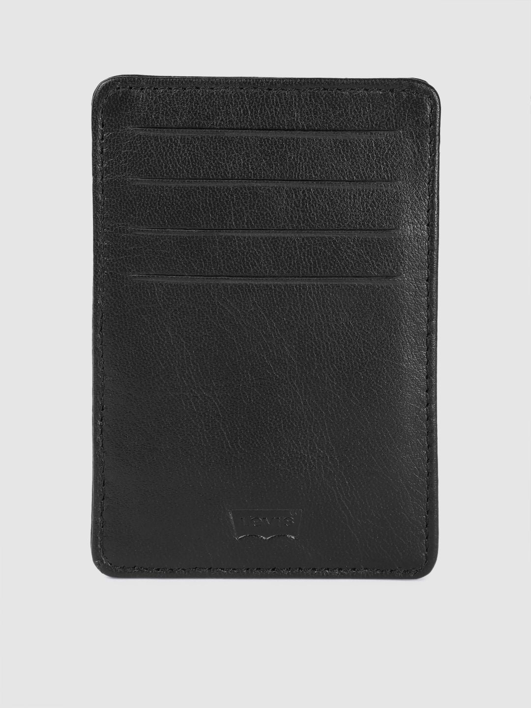Men's Black Solid Card Holder - Image 2