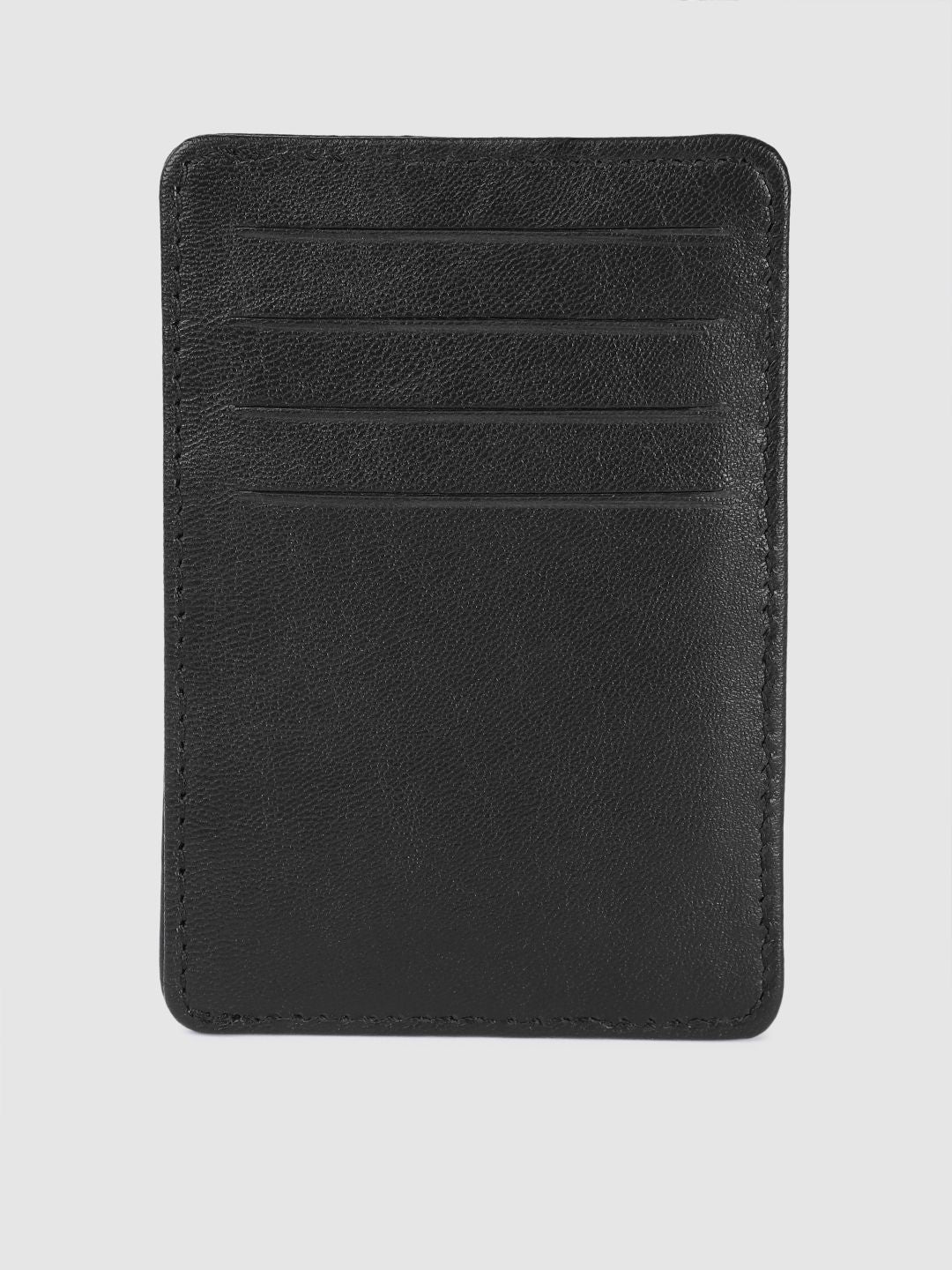 Men's Black Solid Card Holder - Image 3