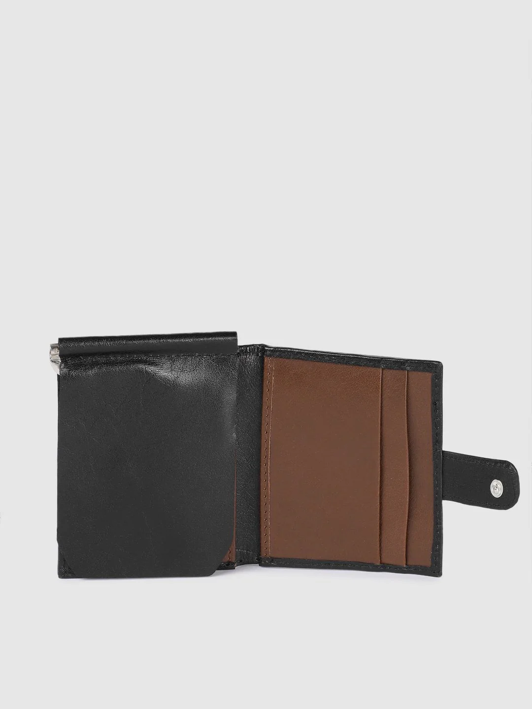Men's Black Solid Card Holder - Image 3