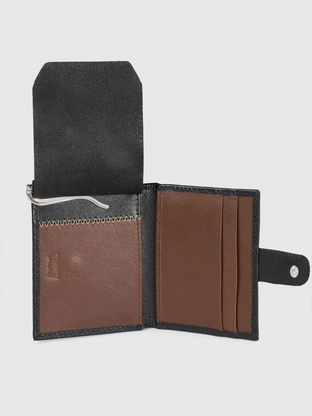 Men's Black Solid Card Holder - Image 5