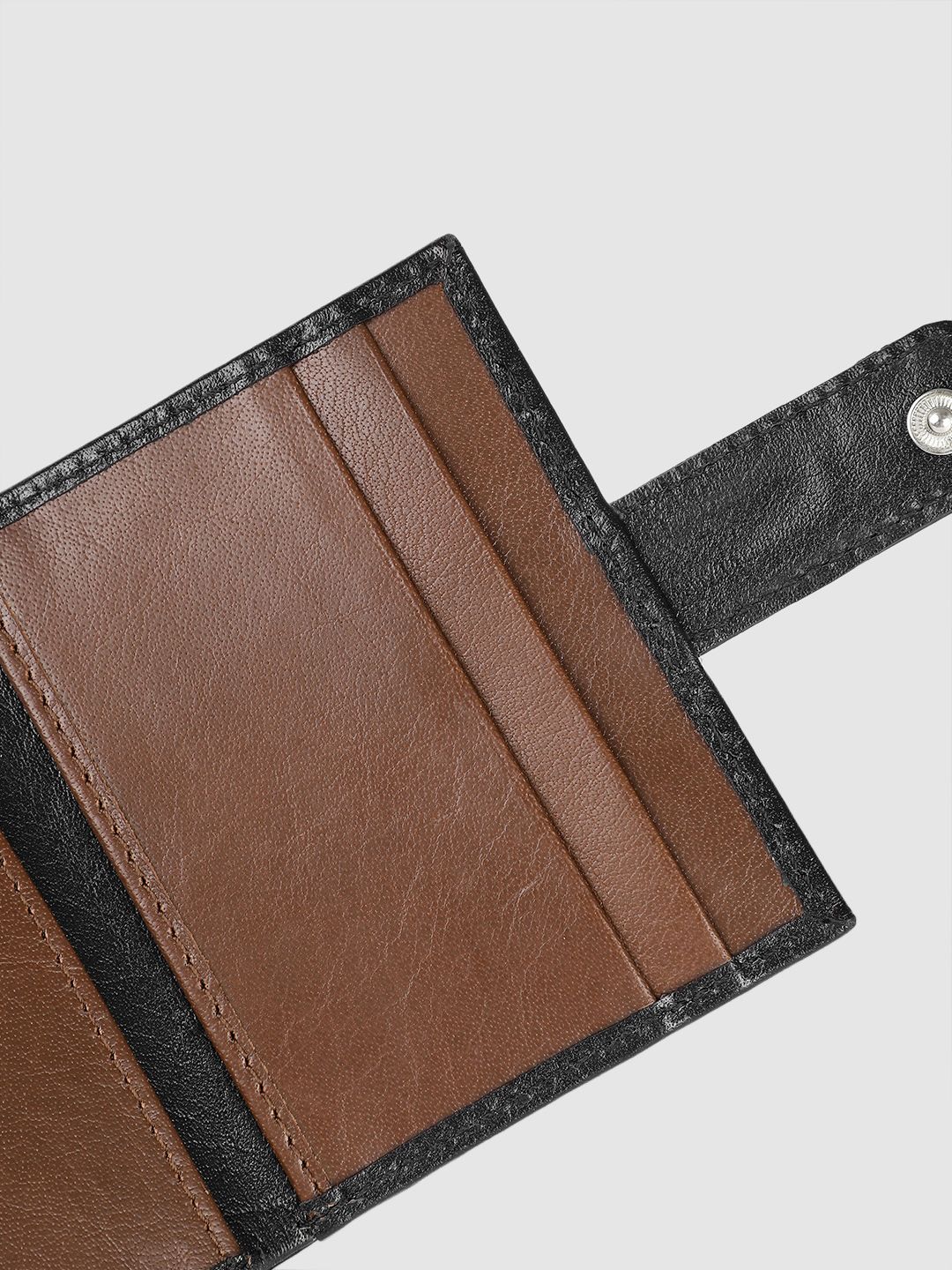 Men's Black Solid Card Holder - Image 6
