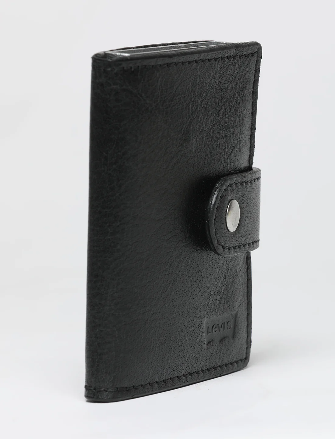 Men's Black Solid Card Holder - Image 3