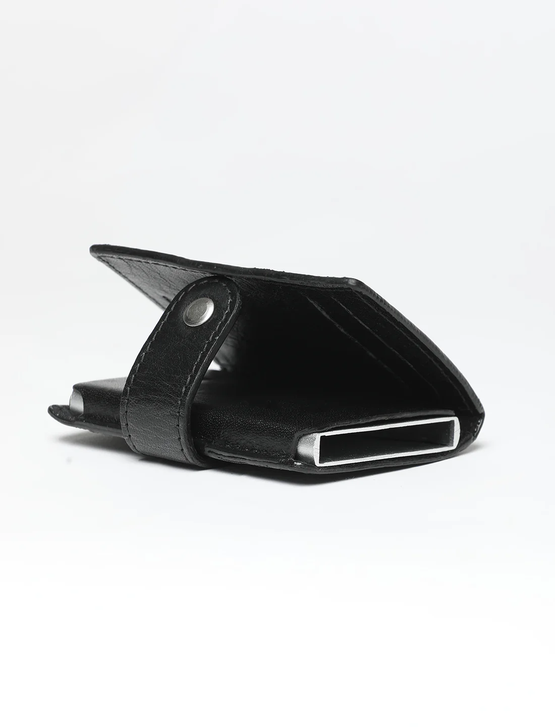 Men's Black Solid Card Holder - Image 4