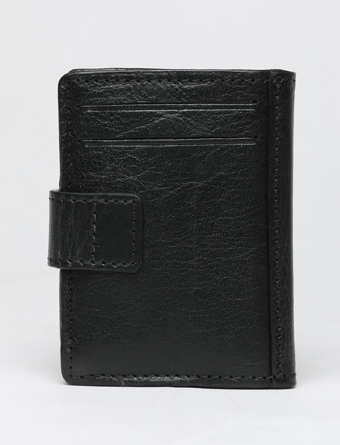 Men's Black Solid Card Holder - Image 6