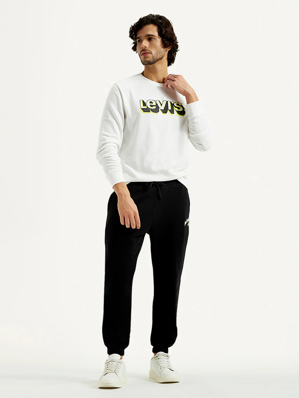 Men's Black Solid Joggers - Image 2