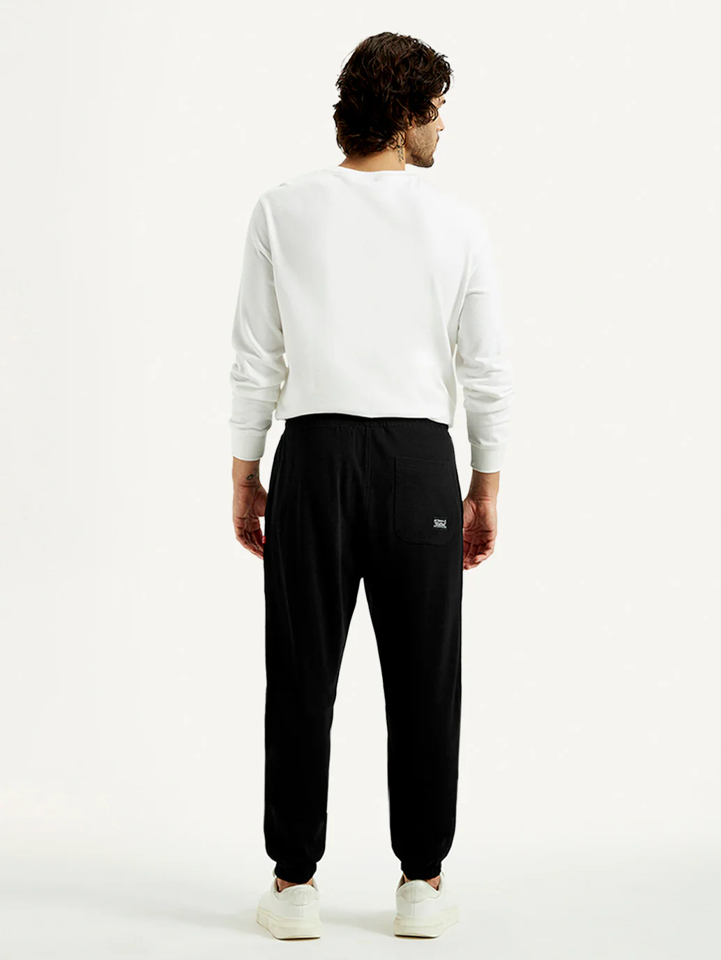 Men's Black Solid Joggers - Image 5