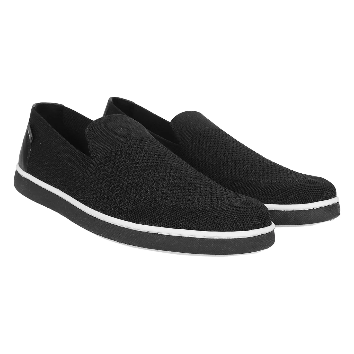 Men's Black Solid Slip-on Sneaker - Image 2