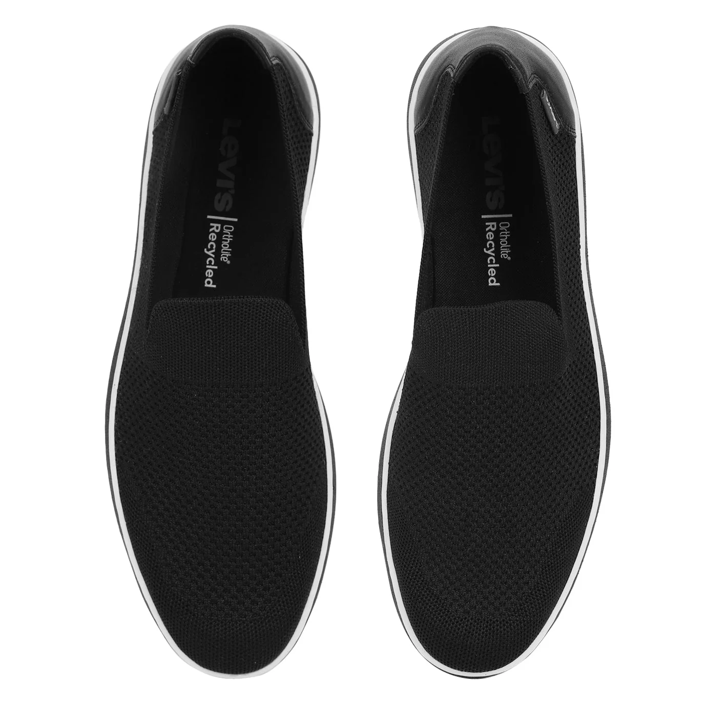 Men's Black Solid Slip-on Sneaker - Image 3