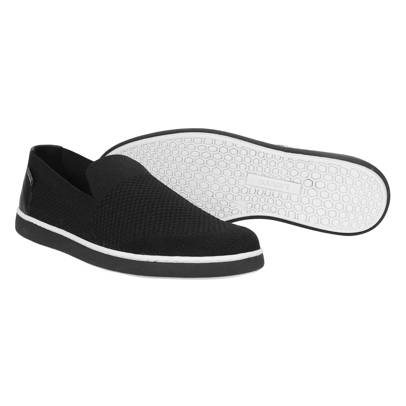 Men's Black Solid Slip-on Sneaker - Image 5