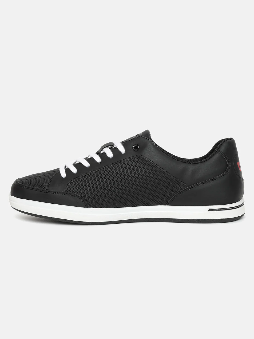 Men's Black Solid Shoes - Image 3