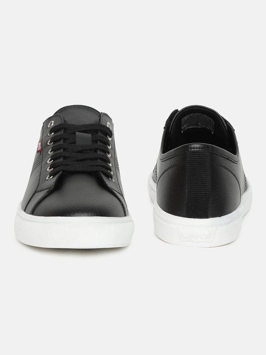 Men's Black Solid Shoes - Image 3