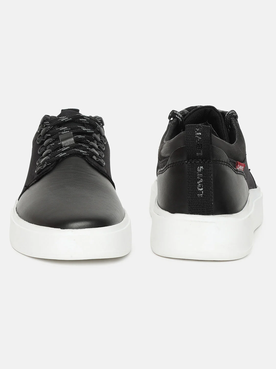 Men's Black Solid Shoes - Image 3