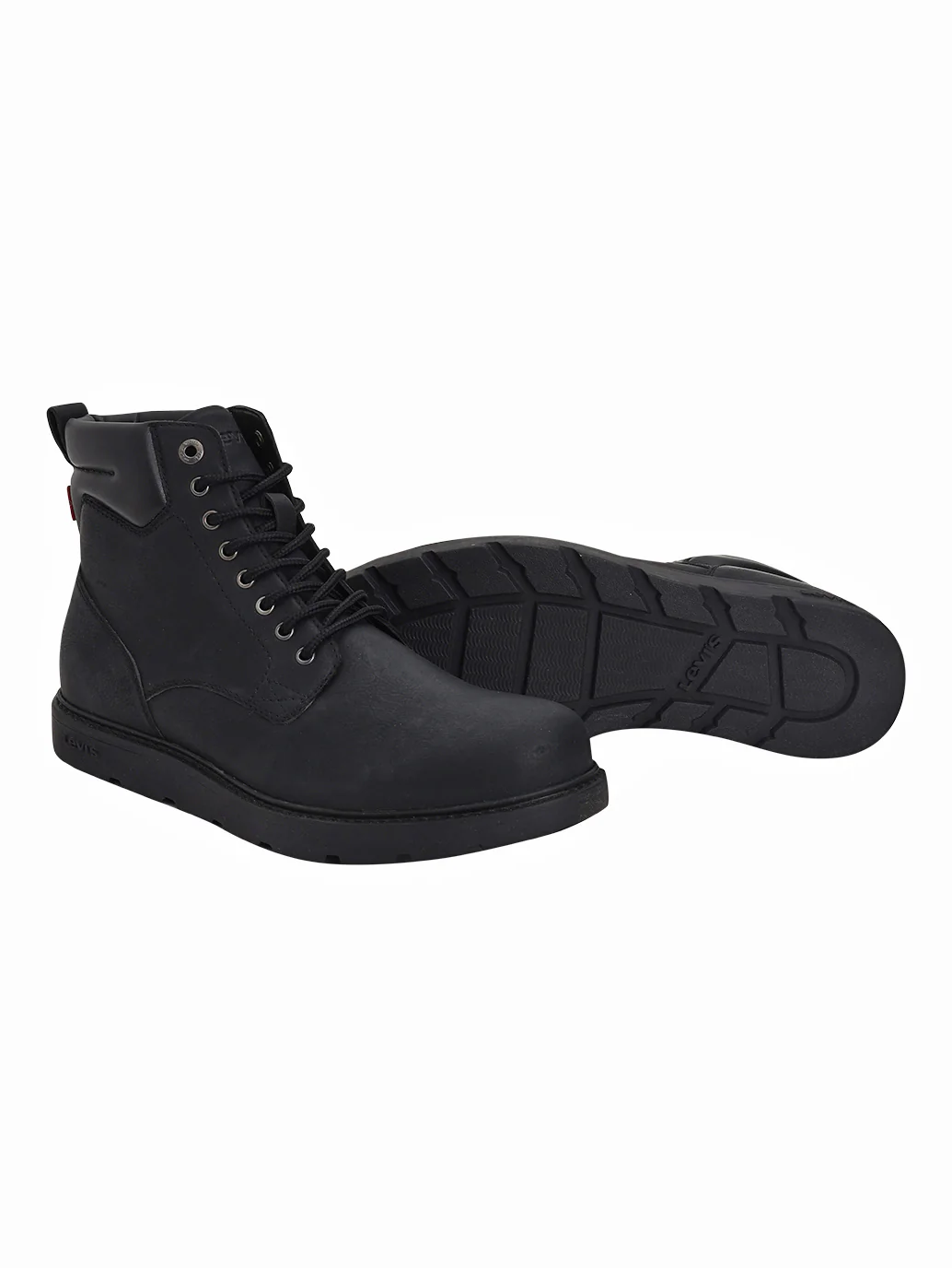Men's Black Solid Boots - Image 3