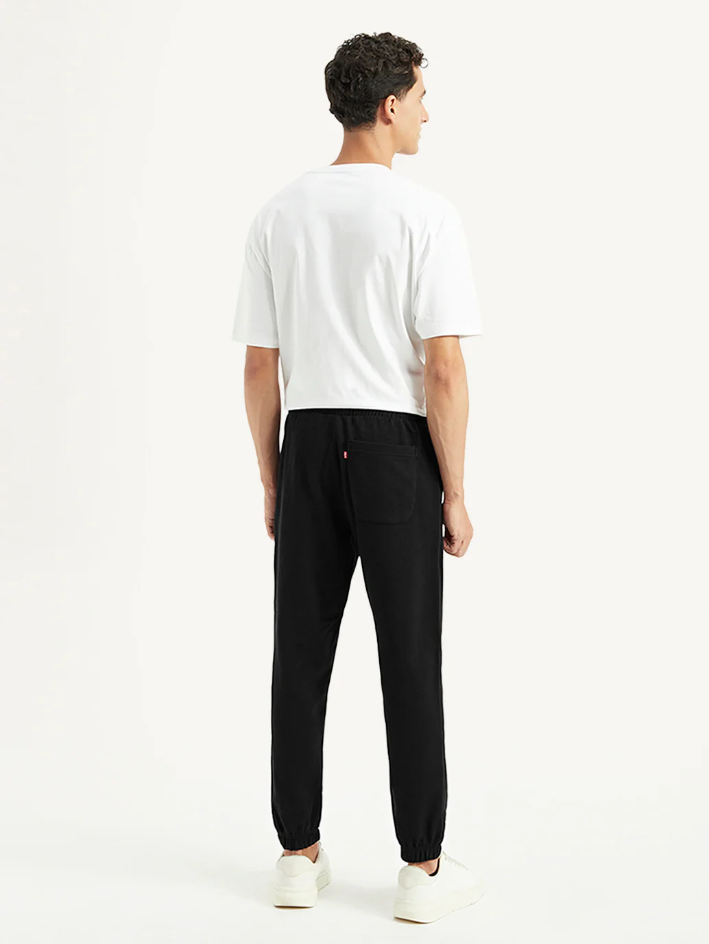 Men's Black Solid Utility Joggers - Image 2