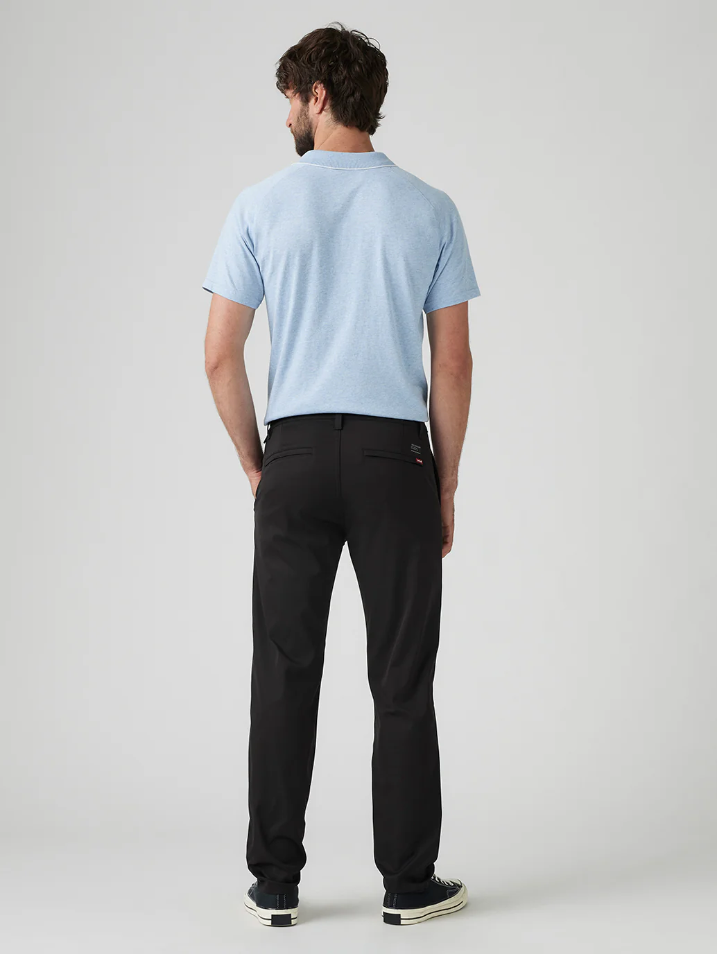Men's Black Straight Fit Tech Pant - Image 3