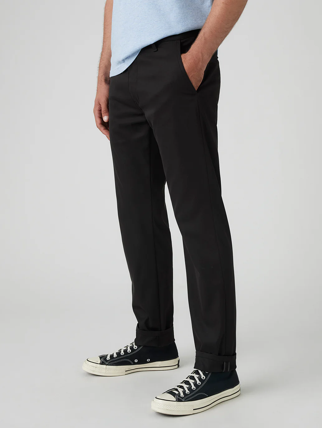 Men's Black Straight Fit Tech Pant - Image 4