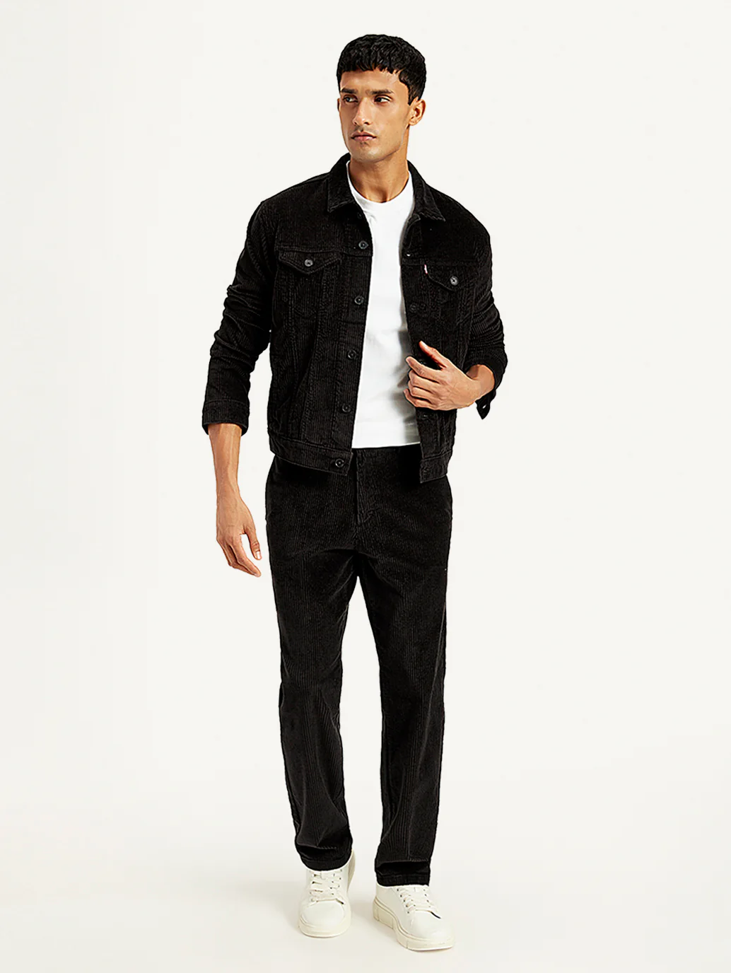 Men's Black Straight Fit Chinos - Image 2