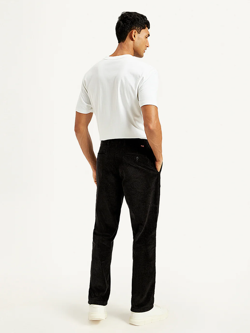 Men's Black Straight Fit Chinos - Image 4