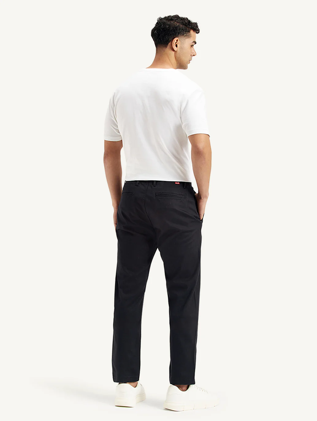 Men's Black Tapered Chinos - Image 3