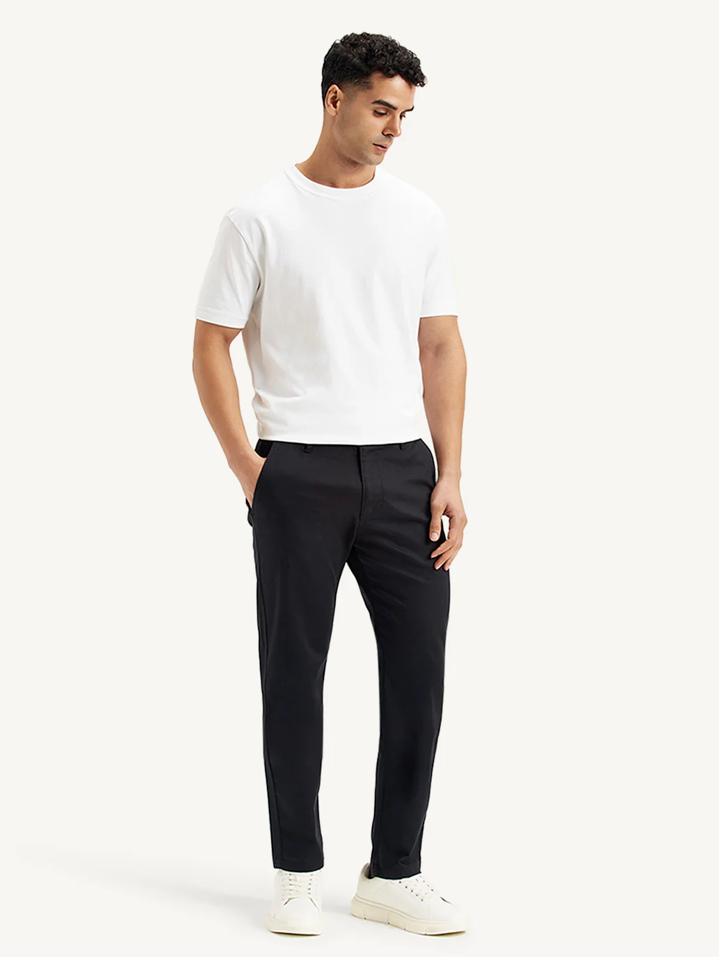 Men's Black Tapered Chinos - Image 5