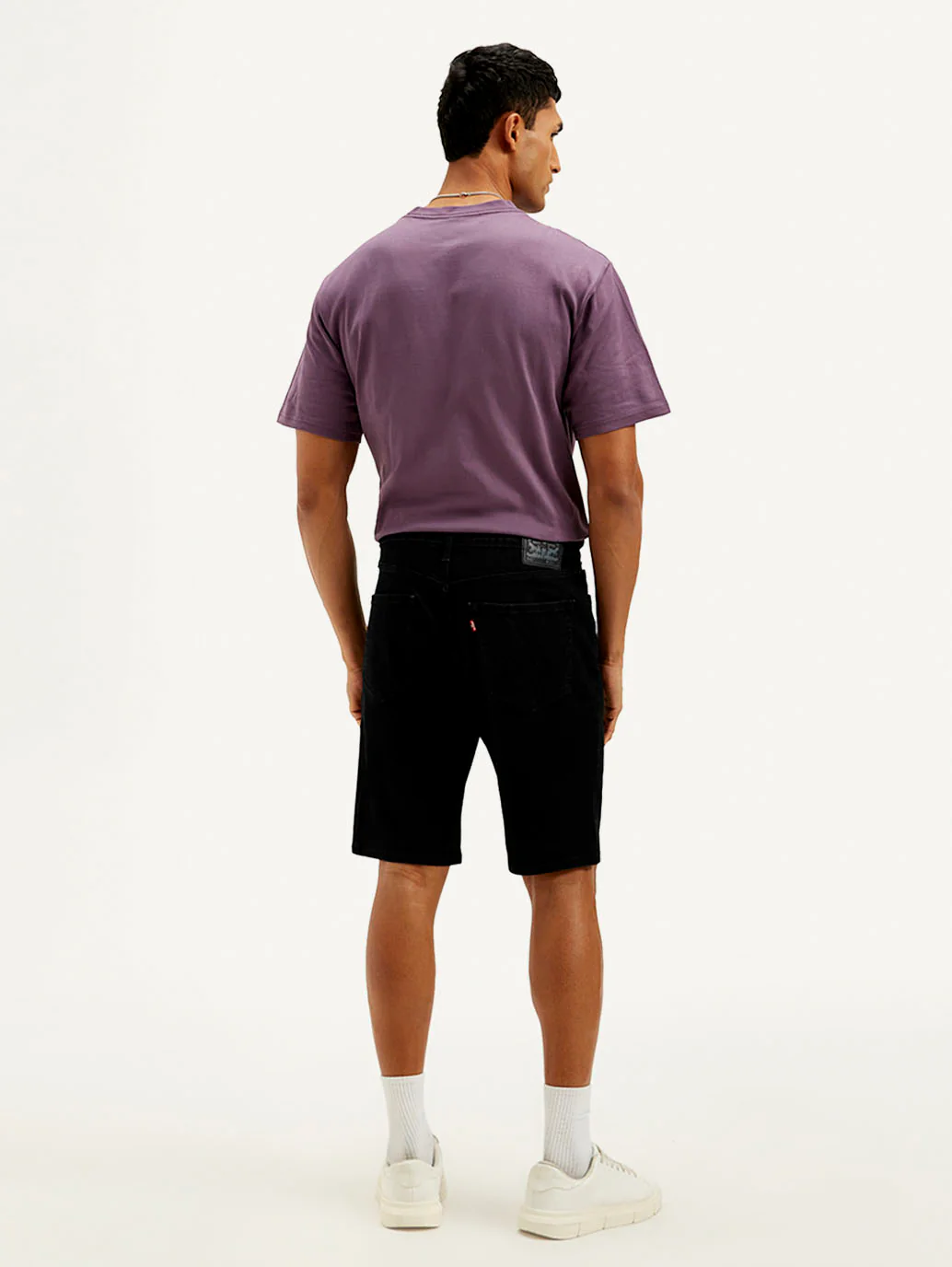 Men's Black Tapered Shorts - Image 3