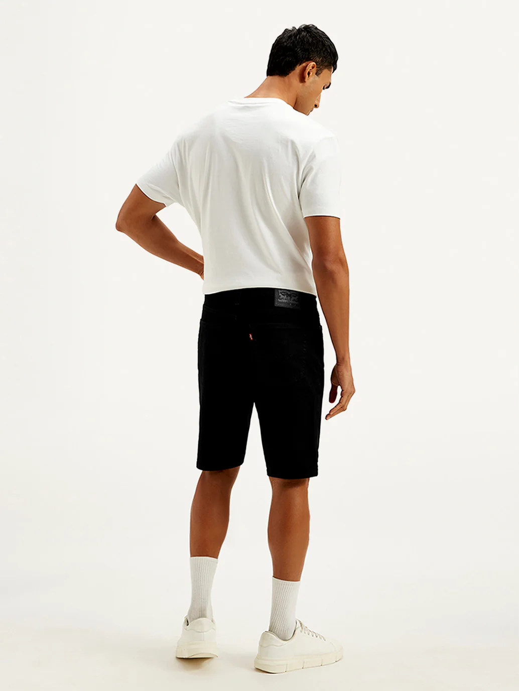 Men's Black Tapered Shorts - Image 3