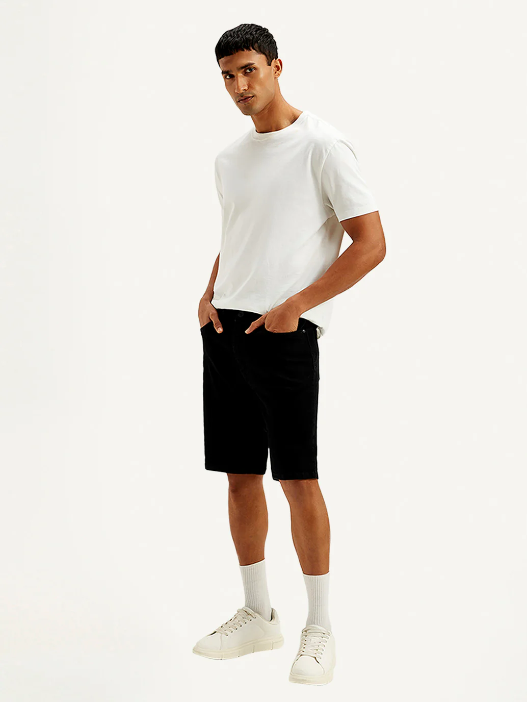Men's Black Tapered Shorts - Image 5