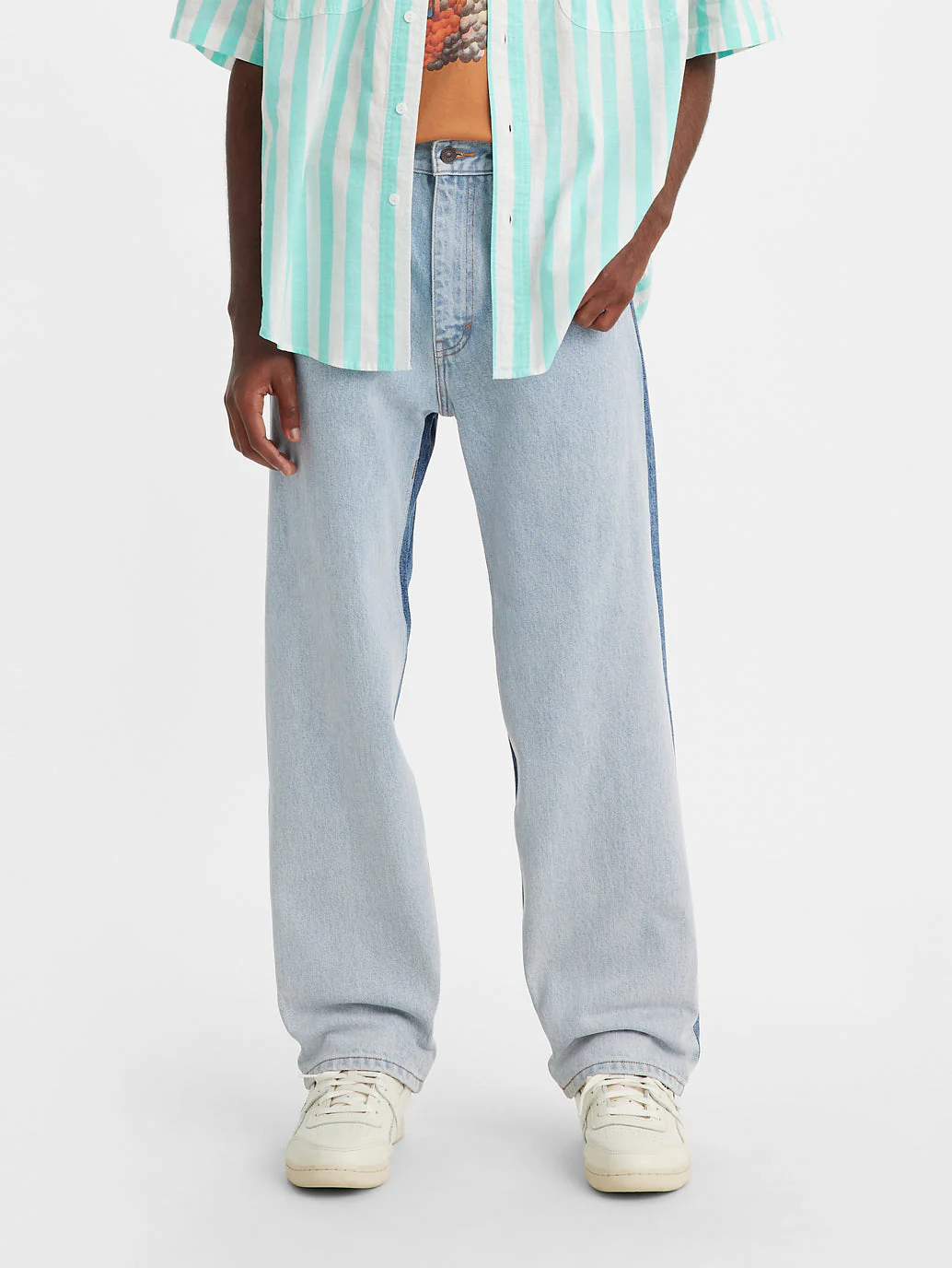 Men's Indigo Loose Fit Mid Rise Jeans - Image 2