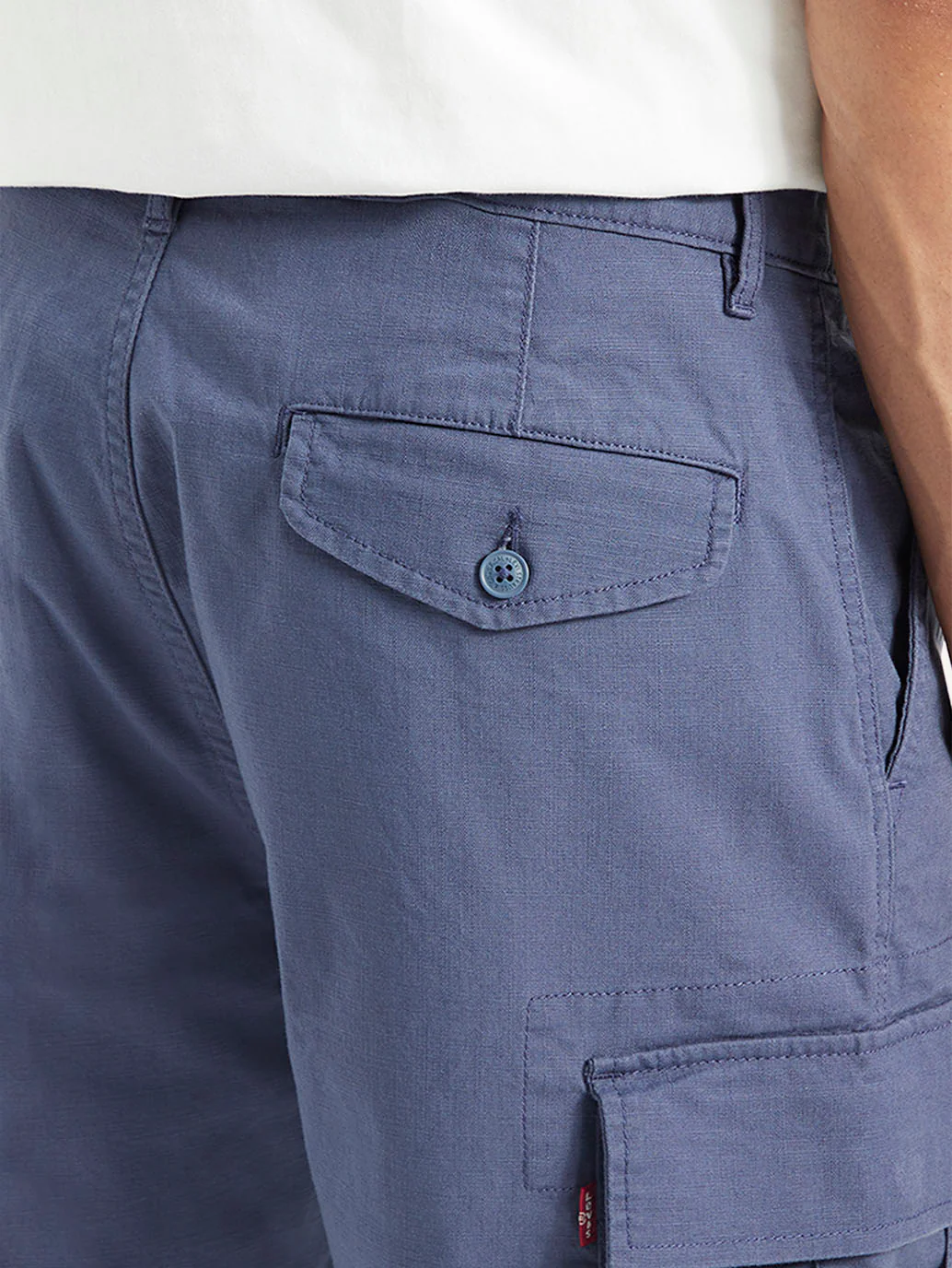 Men's Blue Cargo Fit Shorts - Image 4