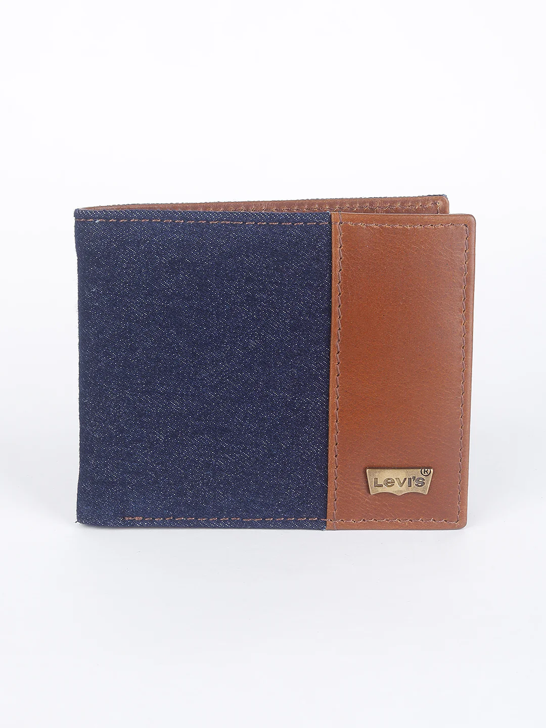 Men's Blue Colorblock Bi-Fold Wallet - Image 3