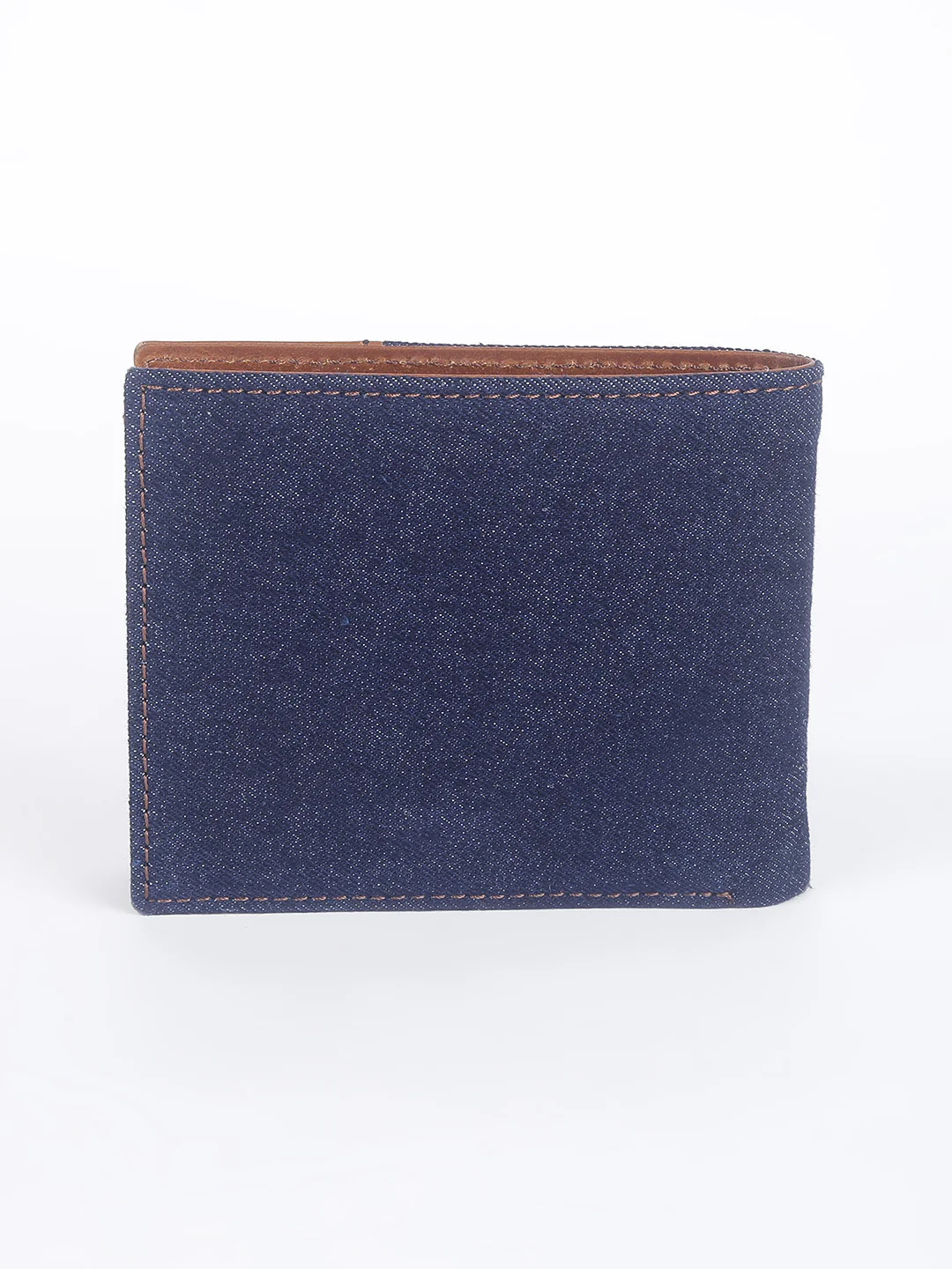 Men's Blue Colorblock Bi-Fold Wallet - Image 6