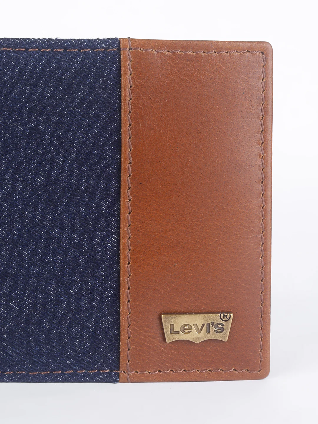 Men's Blue Colorblock Bi-Fold Wallet - Image 8