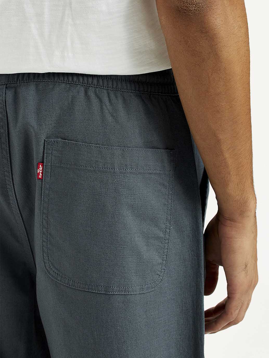 Men's Blue Loose Fit Mid Rise Joggers - Image 4