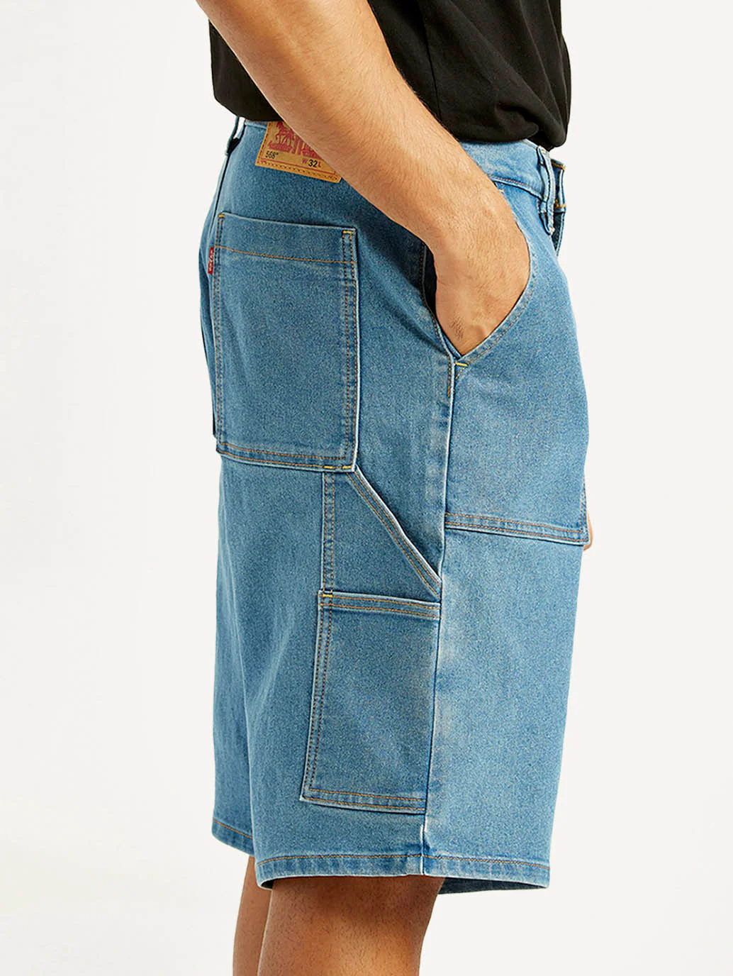Men's Blue Loose Fit Shorts - Image 4