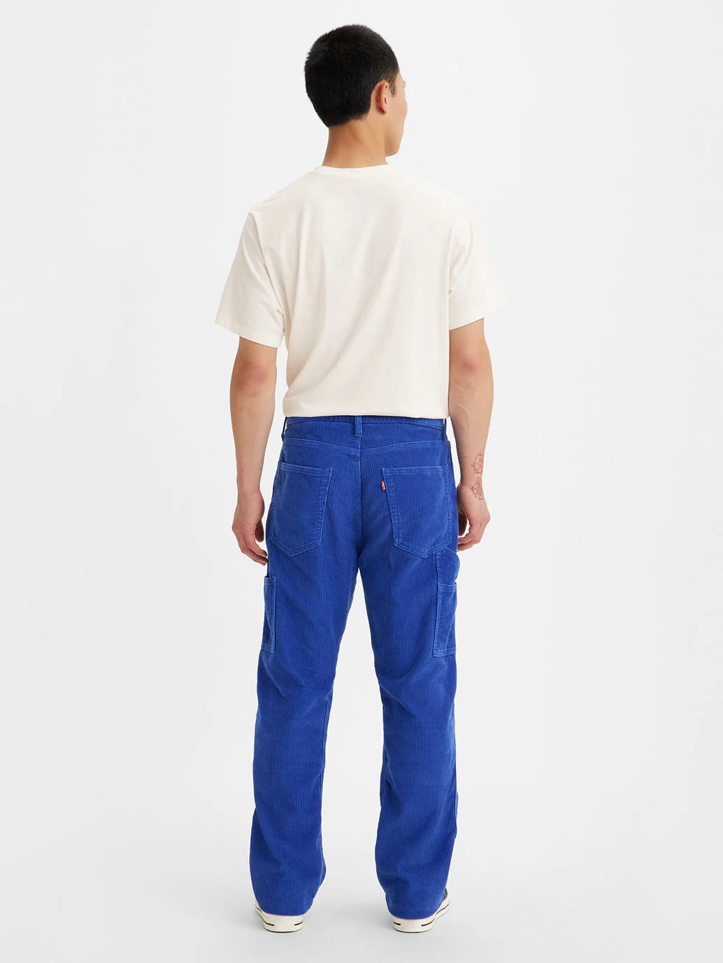 Men's Blue Loose Fit Trousers - Image 3
