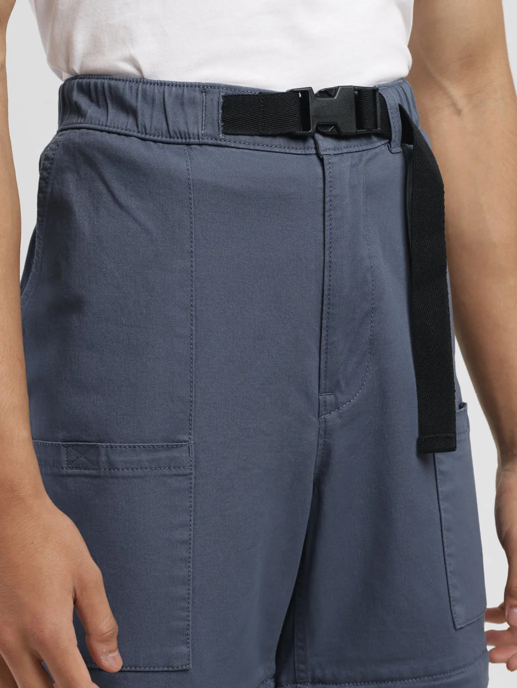 Men's Blue Loose Fit Cargos - Image 6