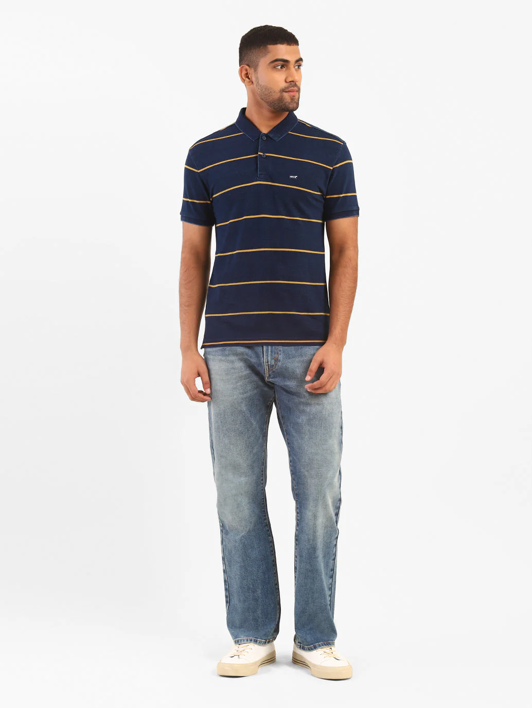 Men's Blue Polo Collar T-Shirt - Image 5