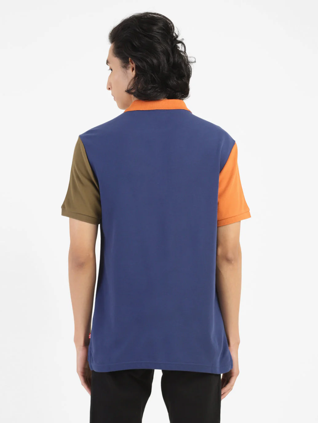 Men's Blue Polo Collar T-Shirt - Image 3
