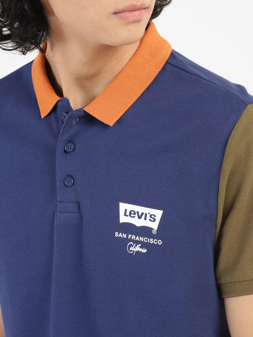 Men's Blue Polo Collar T-Shirt - Image 6