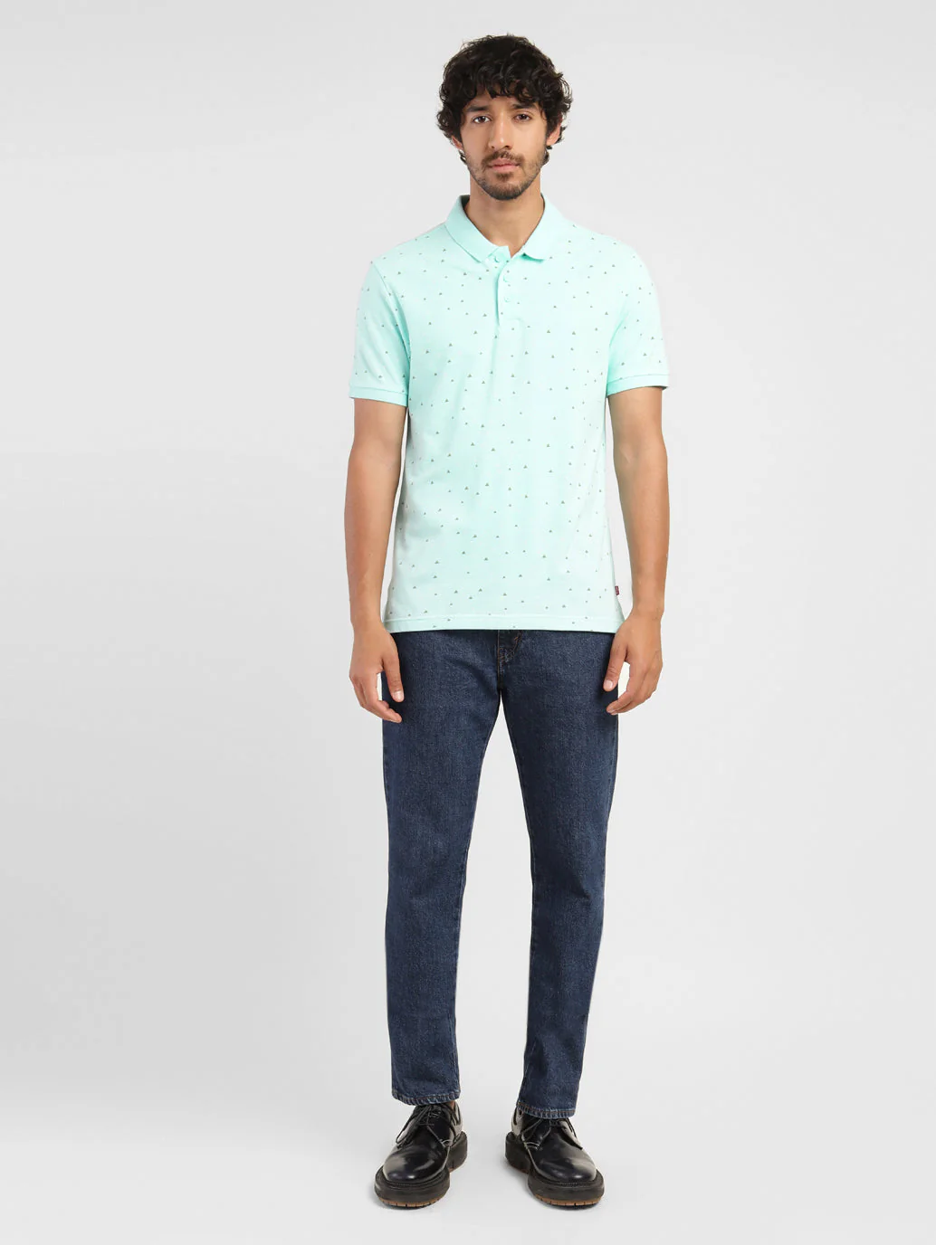 Men's Blue Polo Collar T-Shirt - Image 5