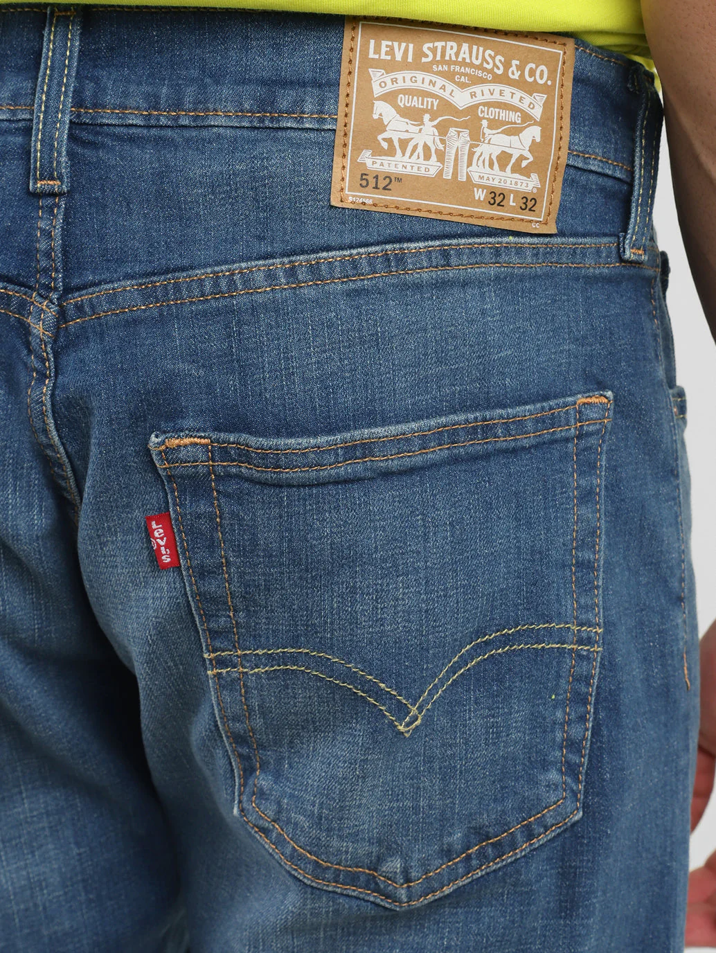 Men's 512 Indigo Slim Tapered Fit Mid Rise Jeans - Image 6