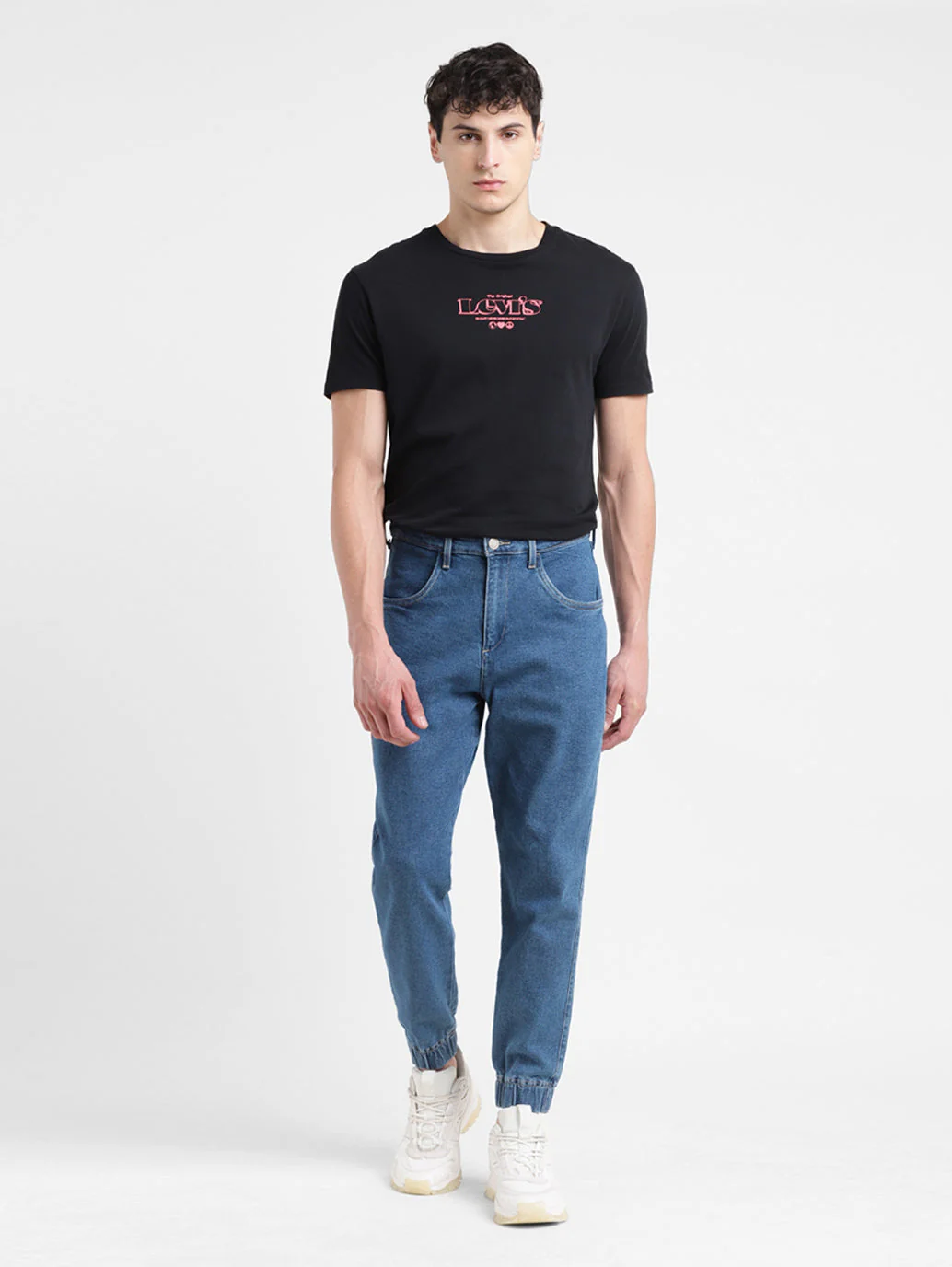 Men's Blue Regular Fit Joggers - Image 7