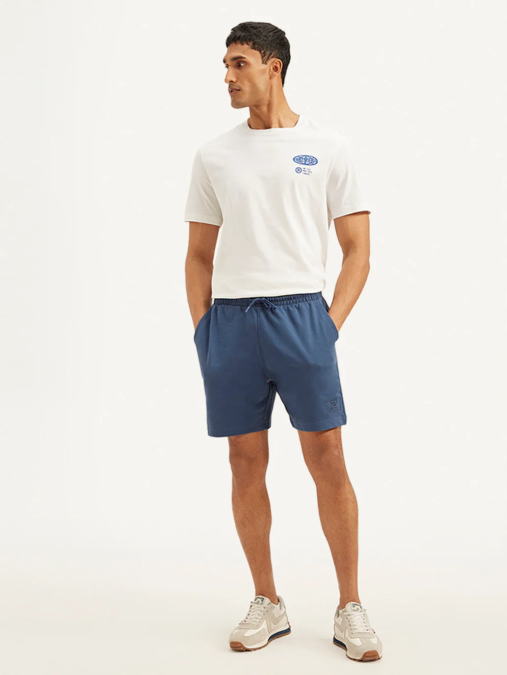 Men's Blue Regular Fit Shorts - Image 2