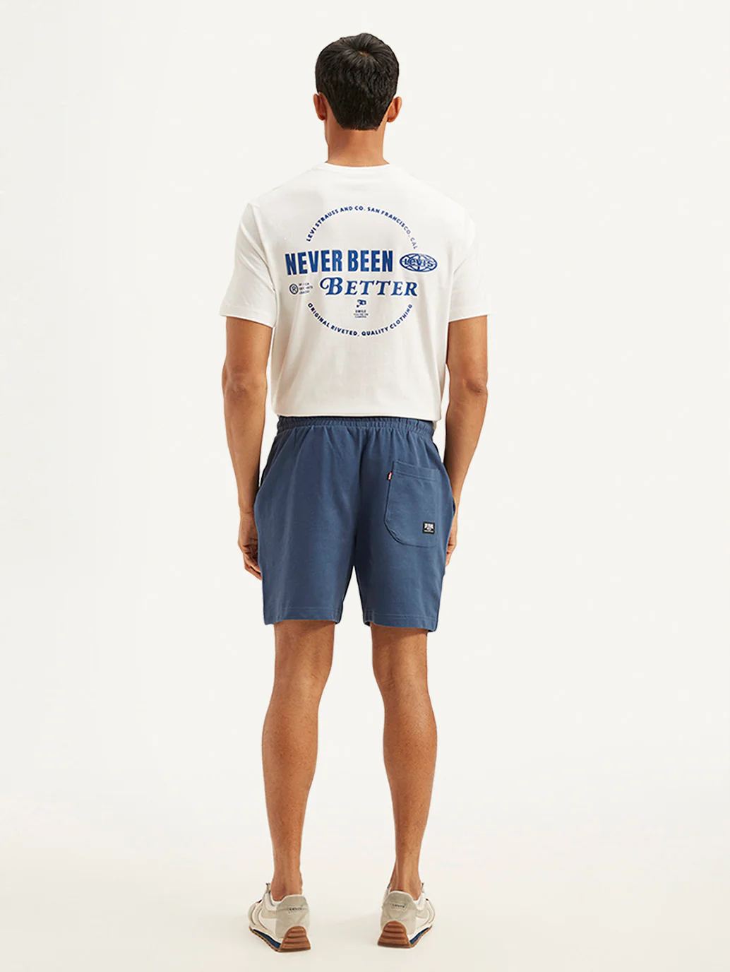 Men's Blue Regular Fit Shorts - Image 3