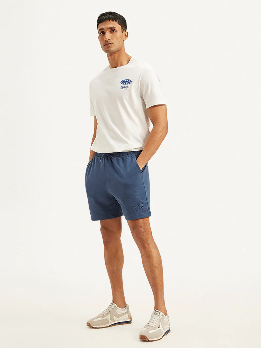 Men's Blue Regular Fit Shorts - Image 4