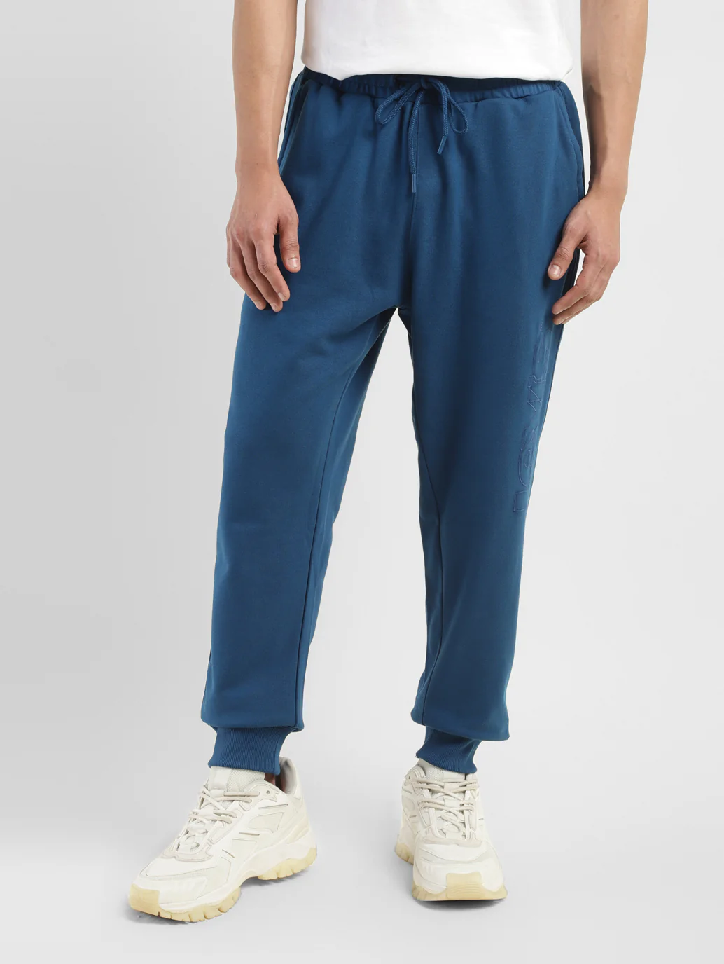 Men's Blue Regular Fit Joggers - Image 2