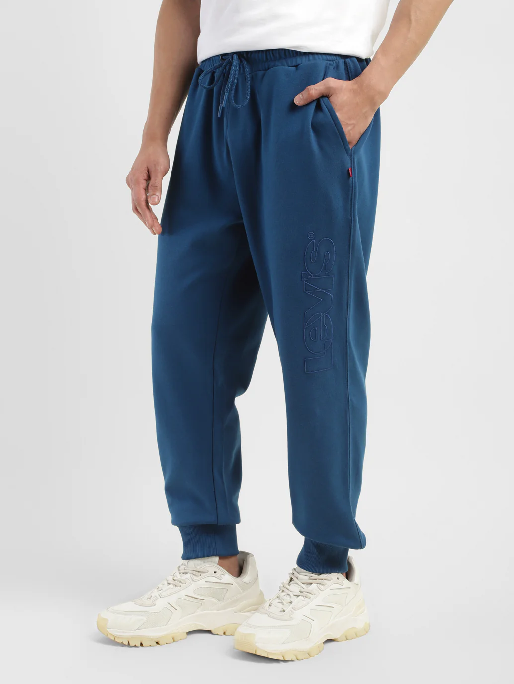 Men's Blue Regular Fit Joggers - Image 5