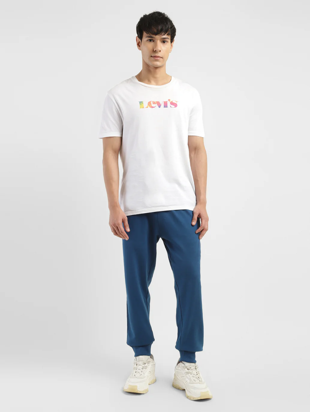 Men's Blue Regular Fit Joggers - Image 9