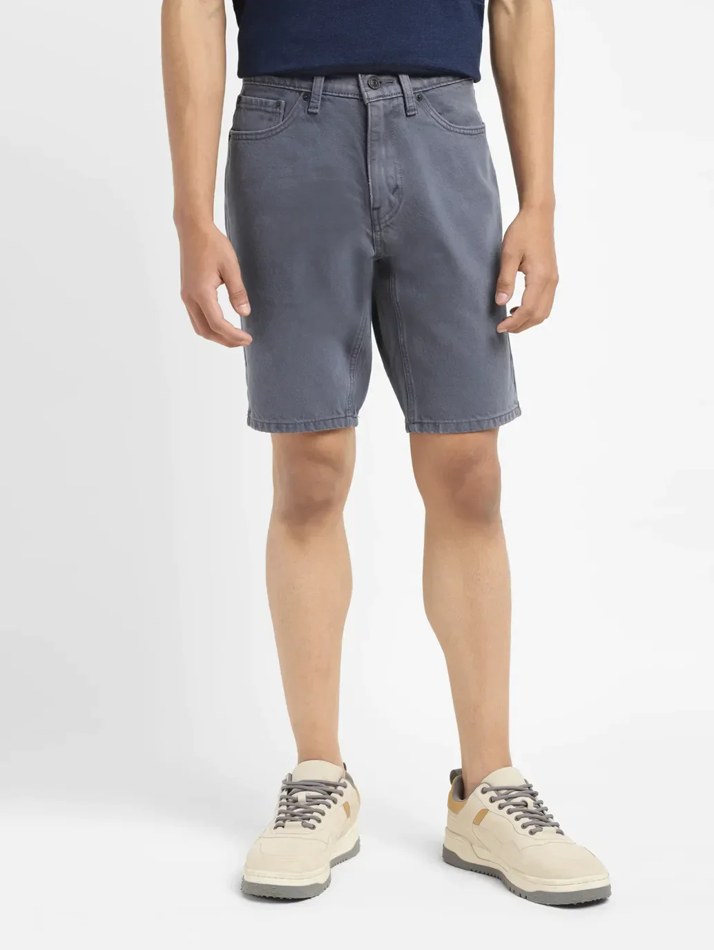 Men's Blue Regular Fit Shorts - Image 2